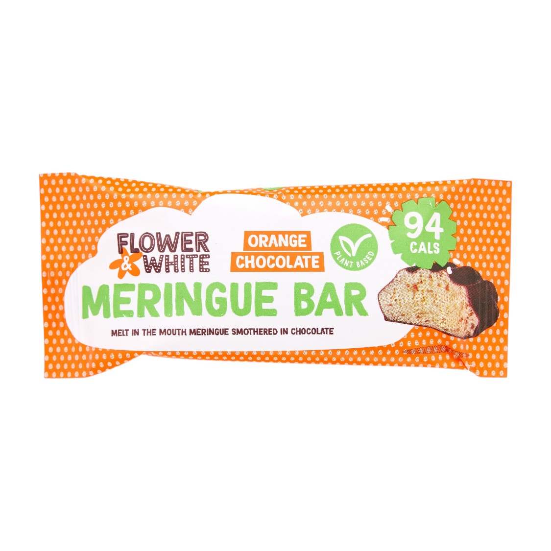 Flower & White - Vegan Orange Chocolate Vegan Meringue Bar (20g)