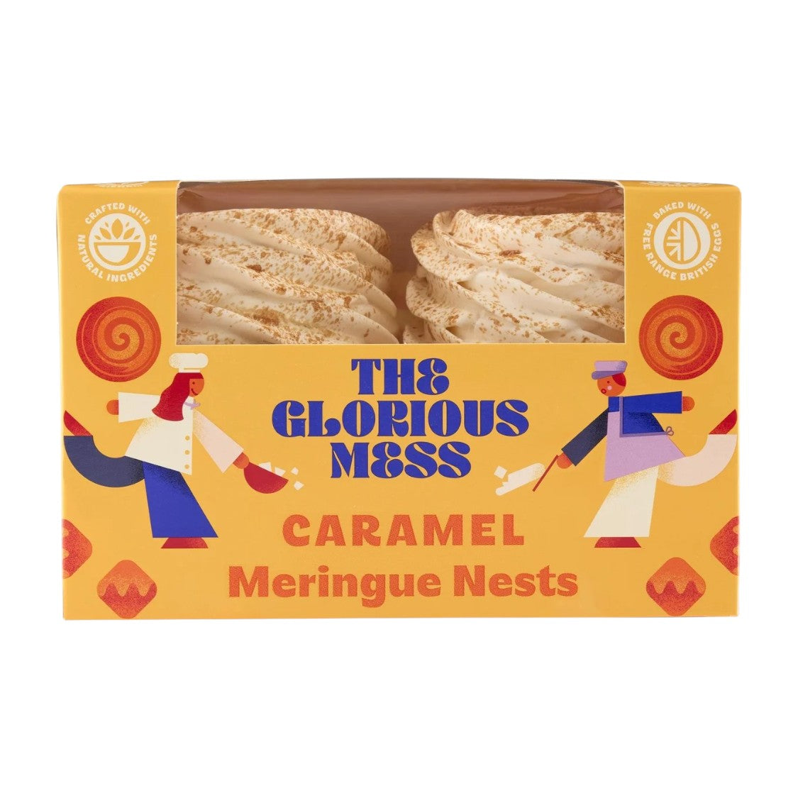 The Glorious Mess - Caramel Meringue Nests (4 x 30g)