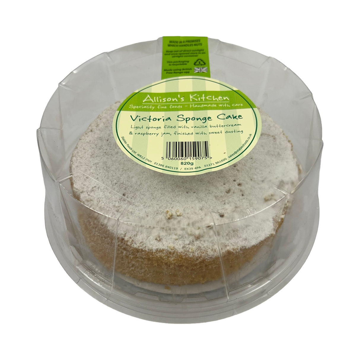 Allison's Kitchen Victoria Sponge Cake (7")