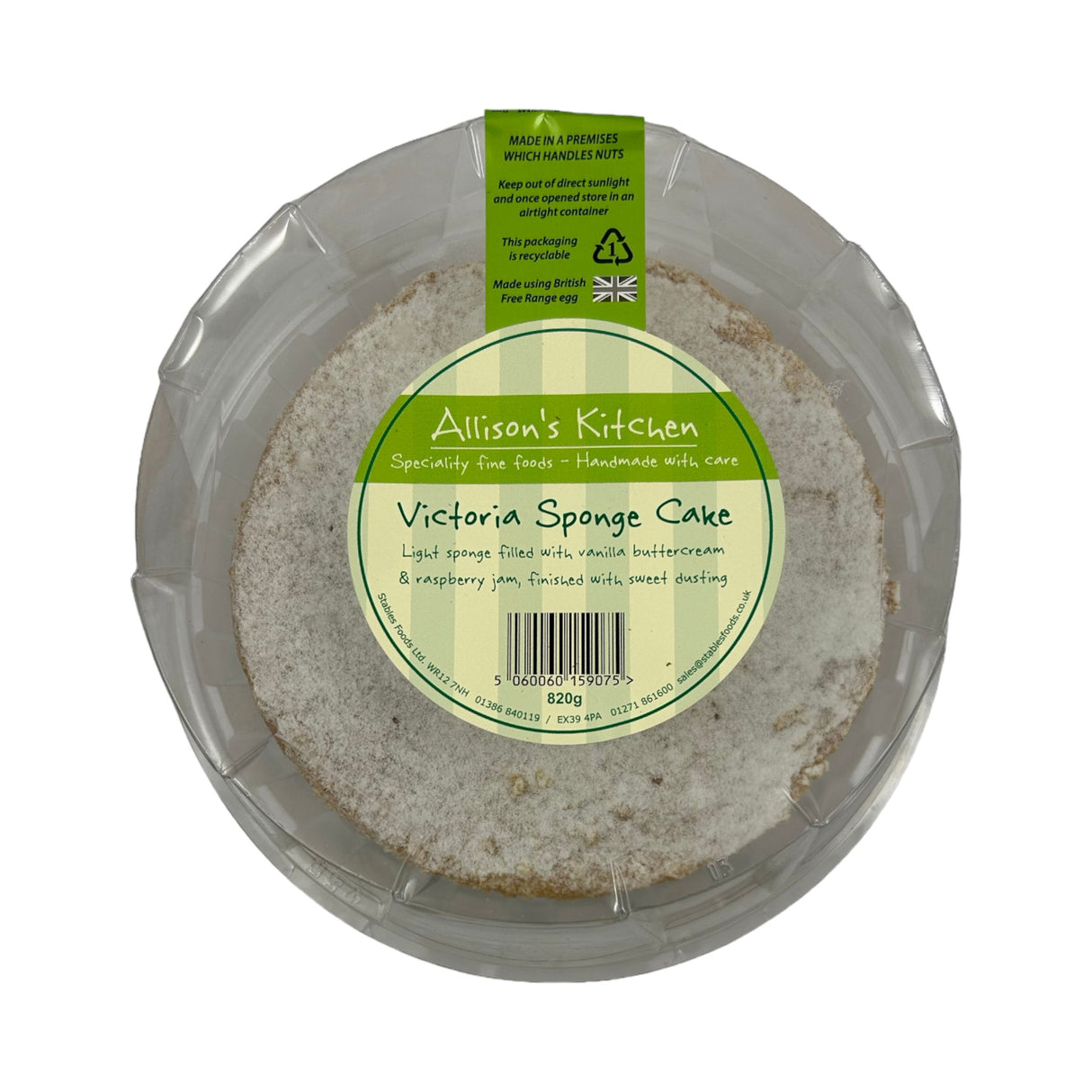 Allison's Kitchen Victoria Sponge Cake (7")