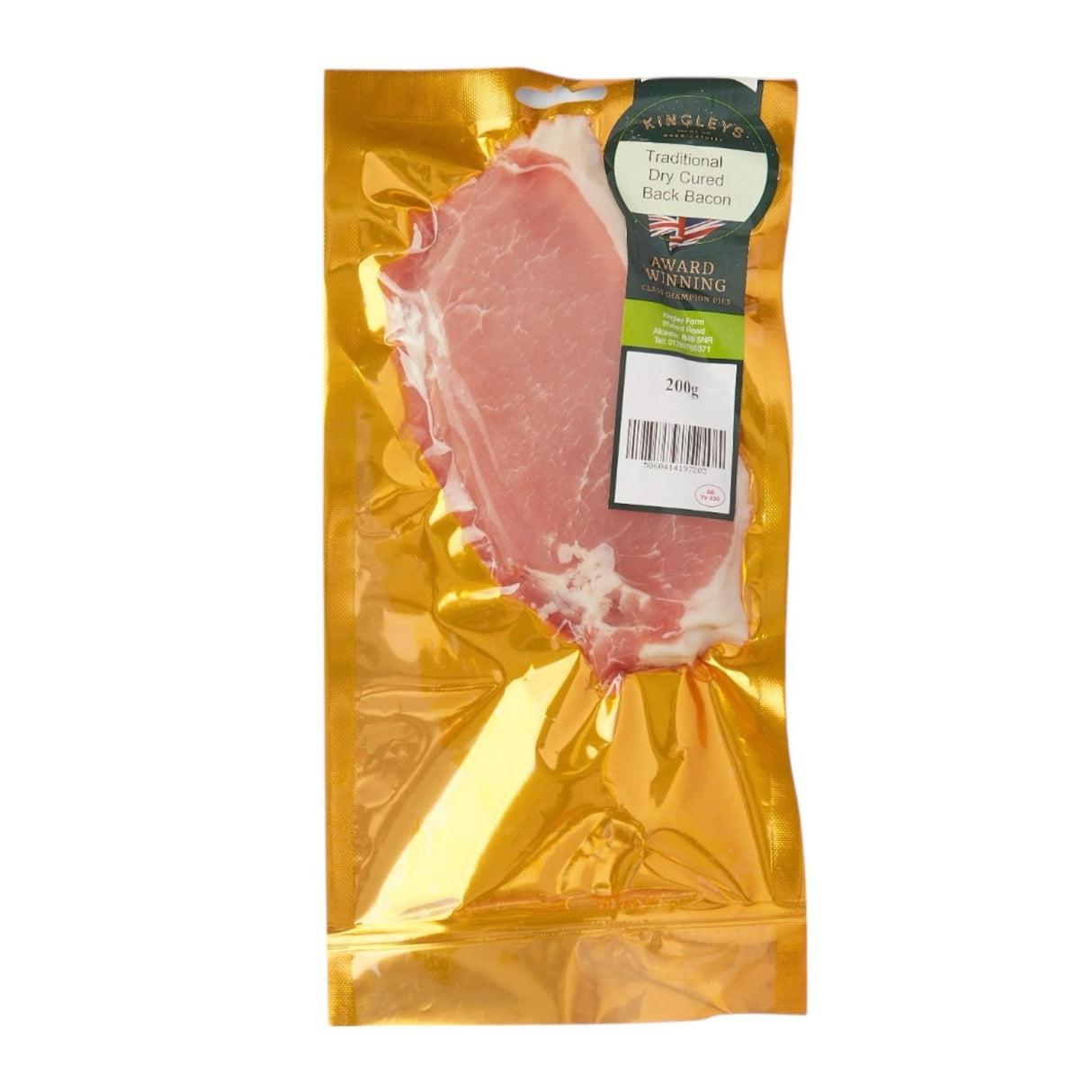 Kingleys - Traditional Dry Cured Short Back Bacon (200g)
