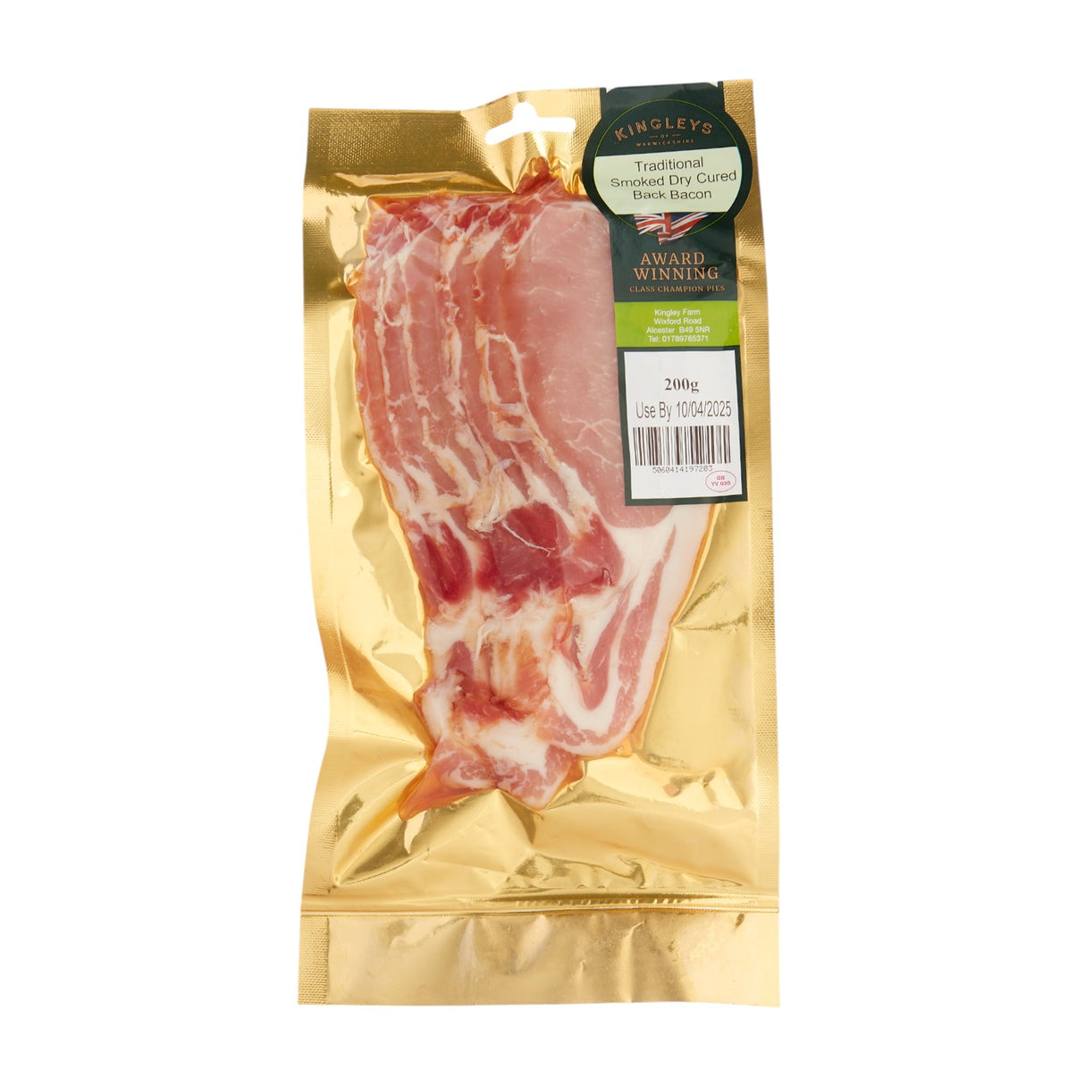Kingleys - Traditional Dry Cured Smoked Short Back Bacon 200g