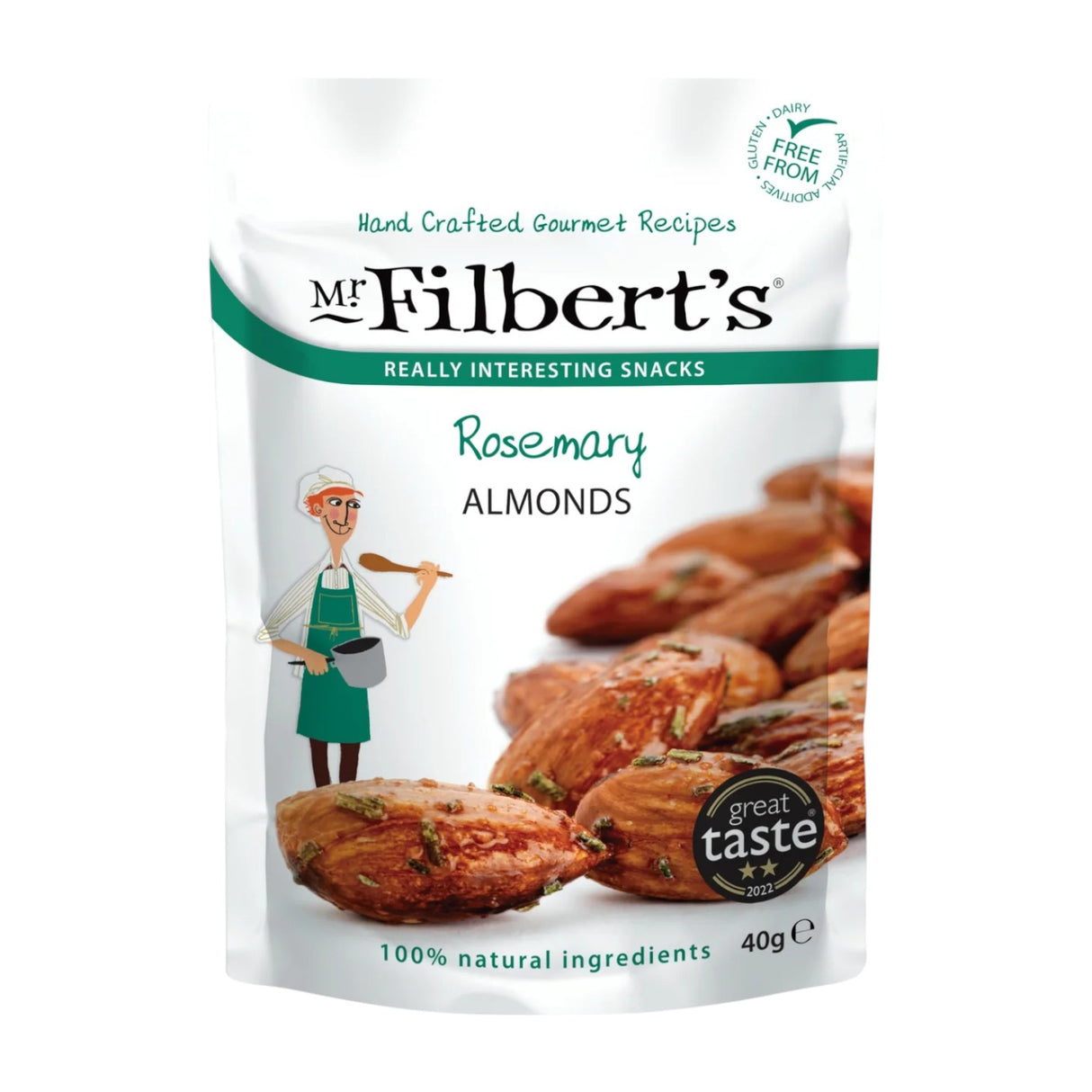 Mr Filberts - Pocket Snacks - French Rosemary Almonds 40g