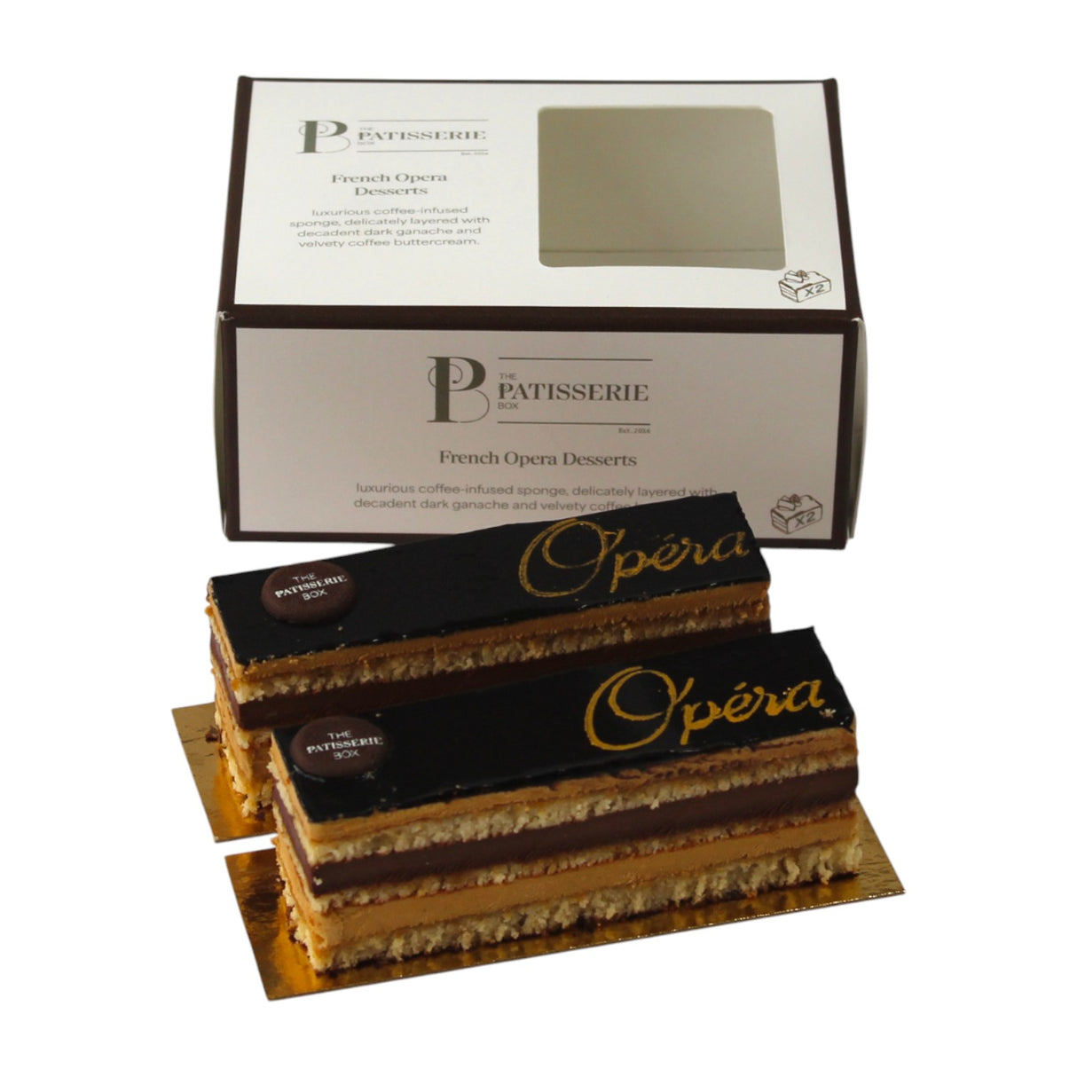 Patisserie Box - French Opera Slice - 2 Pack