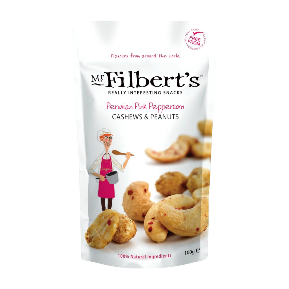 Mr Filberts - Peruvian Pink Peppercorn Cashews & Peanuts 100g