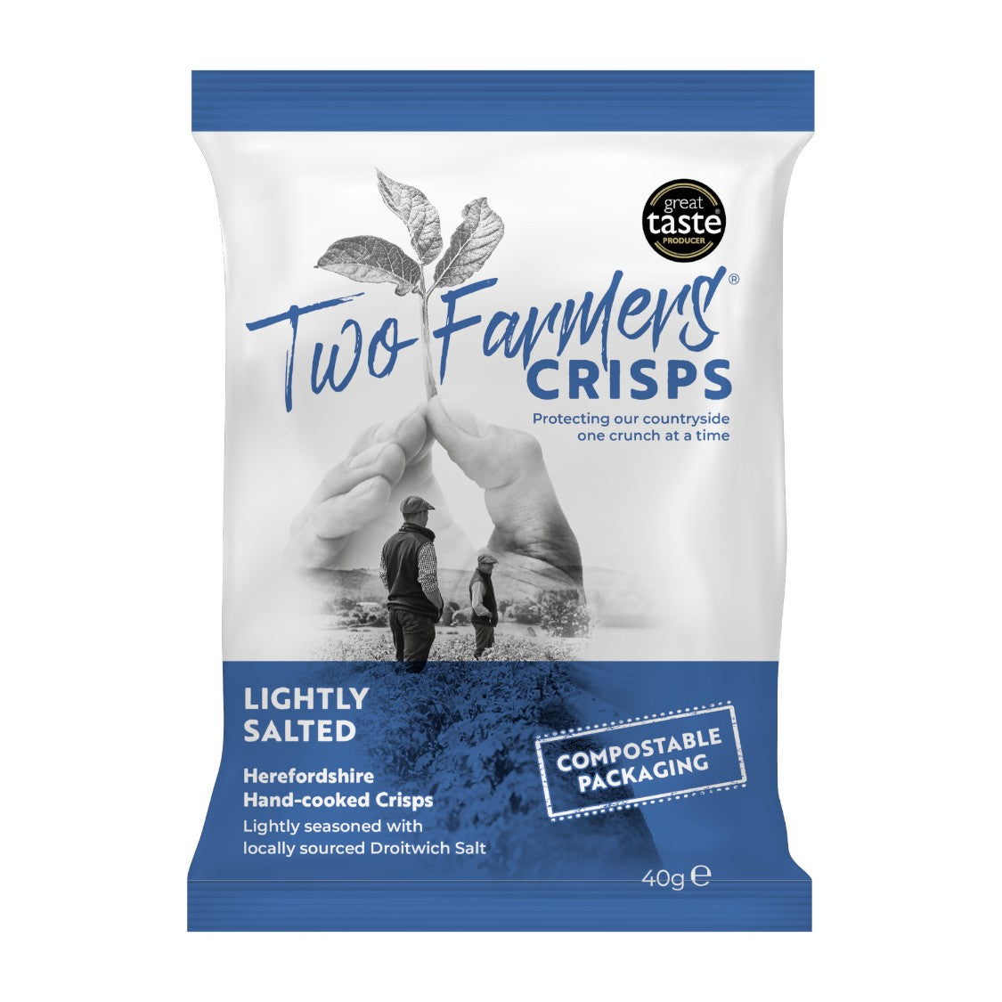 Two Farmers - Hand Cooked Lightly Salted Crisps (40g)