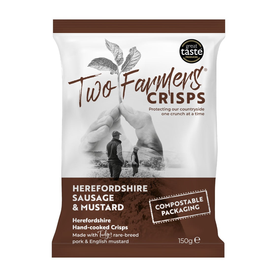 Two Farmers - Hand Cooked Herefordshire Sausage & Mustard Crisps (150g)