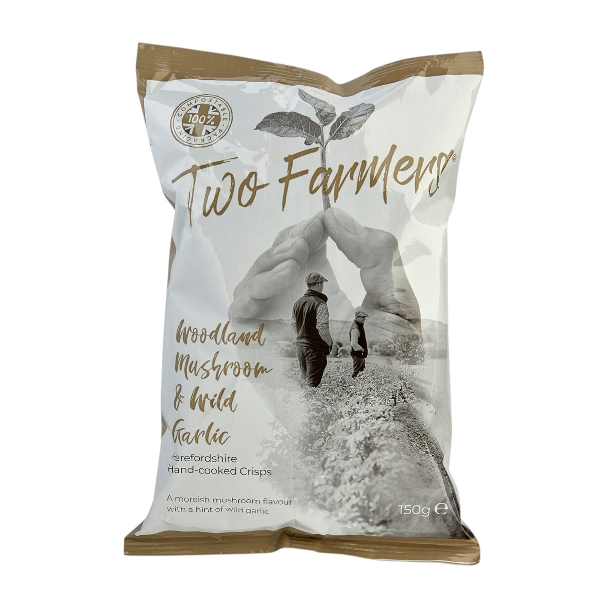Two Farmers - Hand Cooked Woodland Mushroom & Wild Garlic Crisps 150g