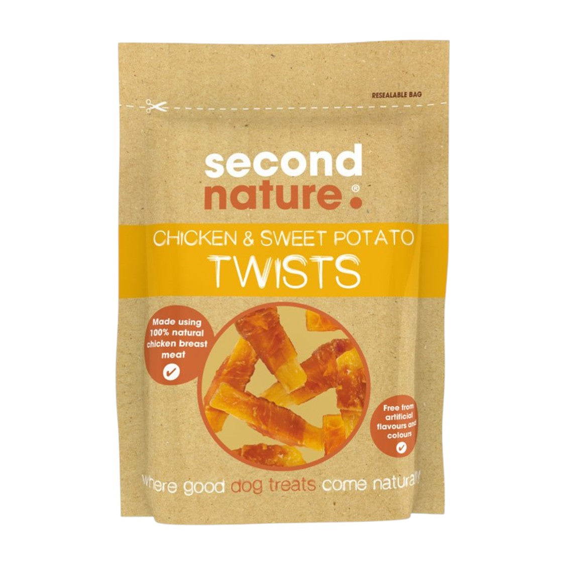 Su Bridge - Second Nature Chicken and Sweet Potato Twists Dog Treats (100g)