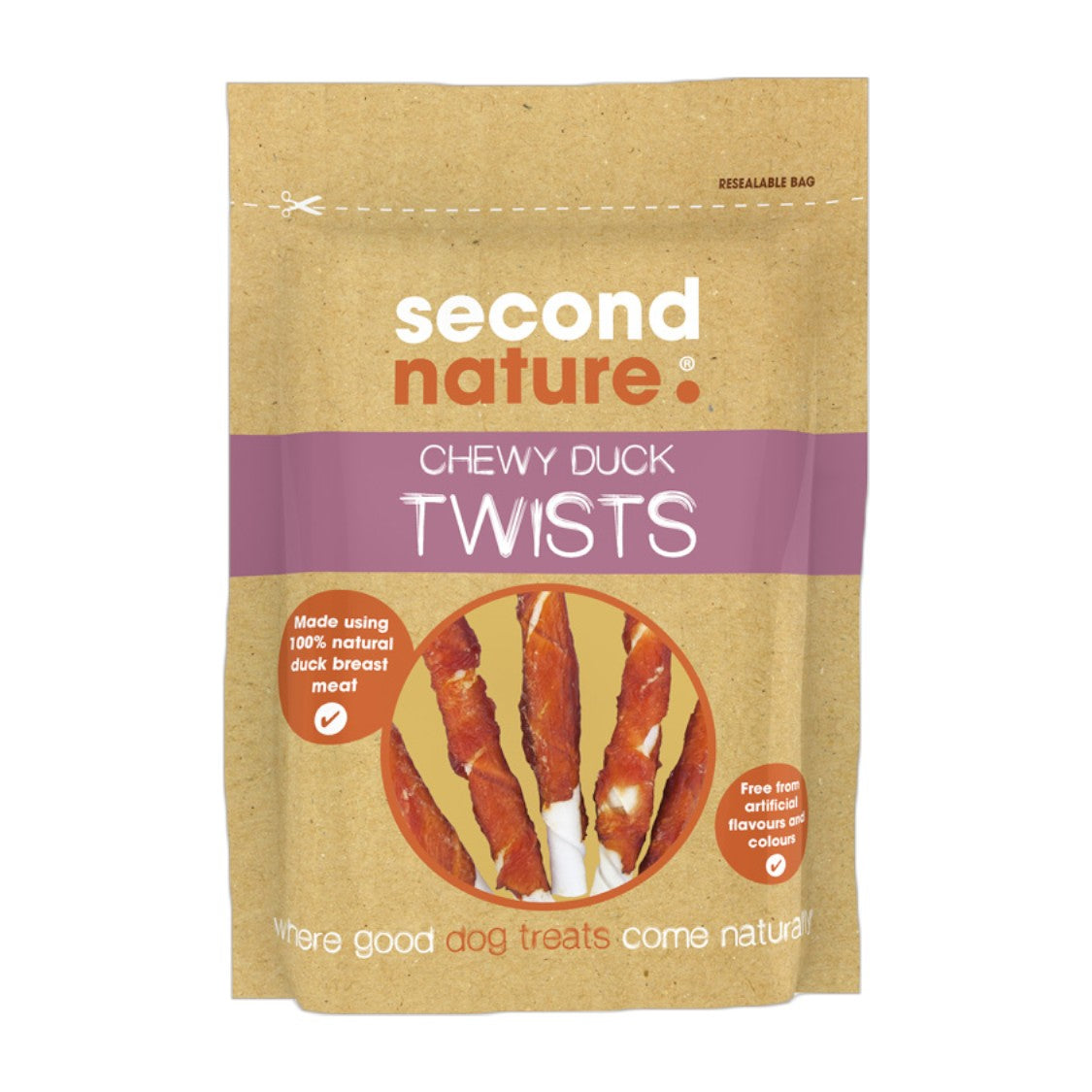 Su Bridge - Second Nature Chewy Duck Twists Dog Treats (80g)