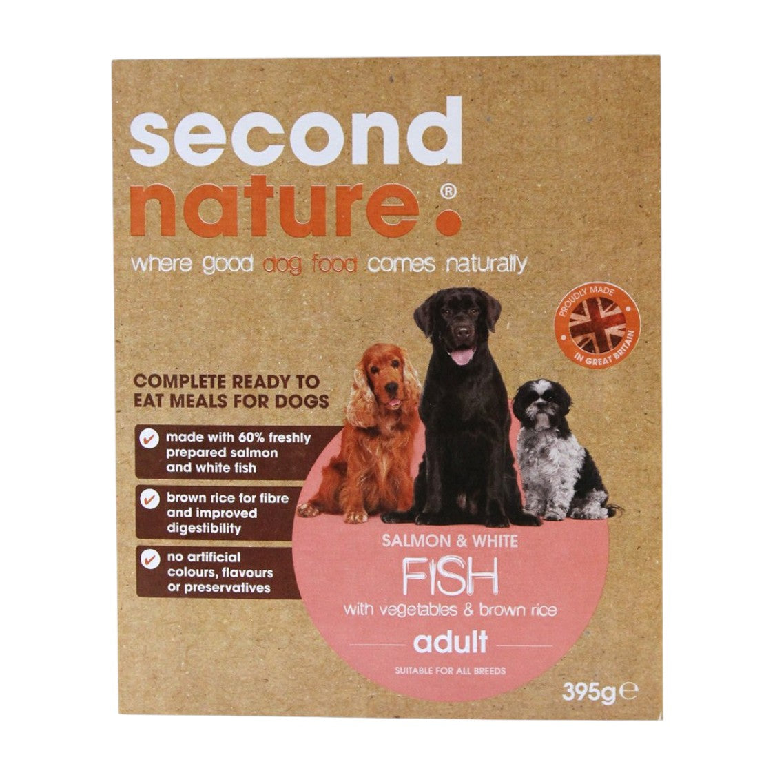 Su Bridge - Second Nature Salmon & Rice Dog Food (395g)