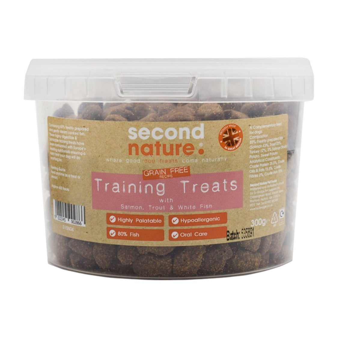 Su Bridge - Second Nature Grain Free Salmon, Trout & White Fish Training Treats (300g)