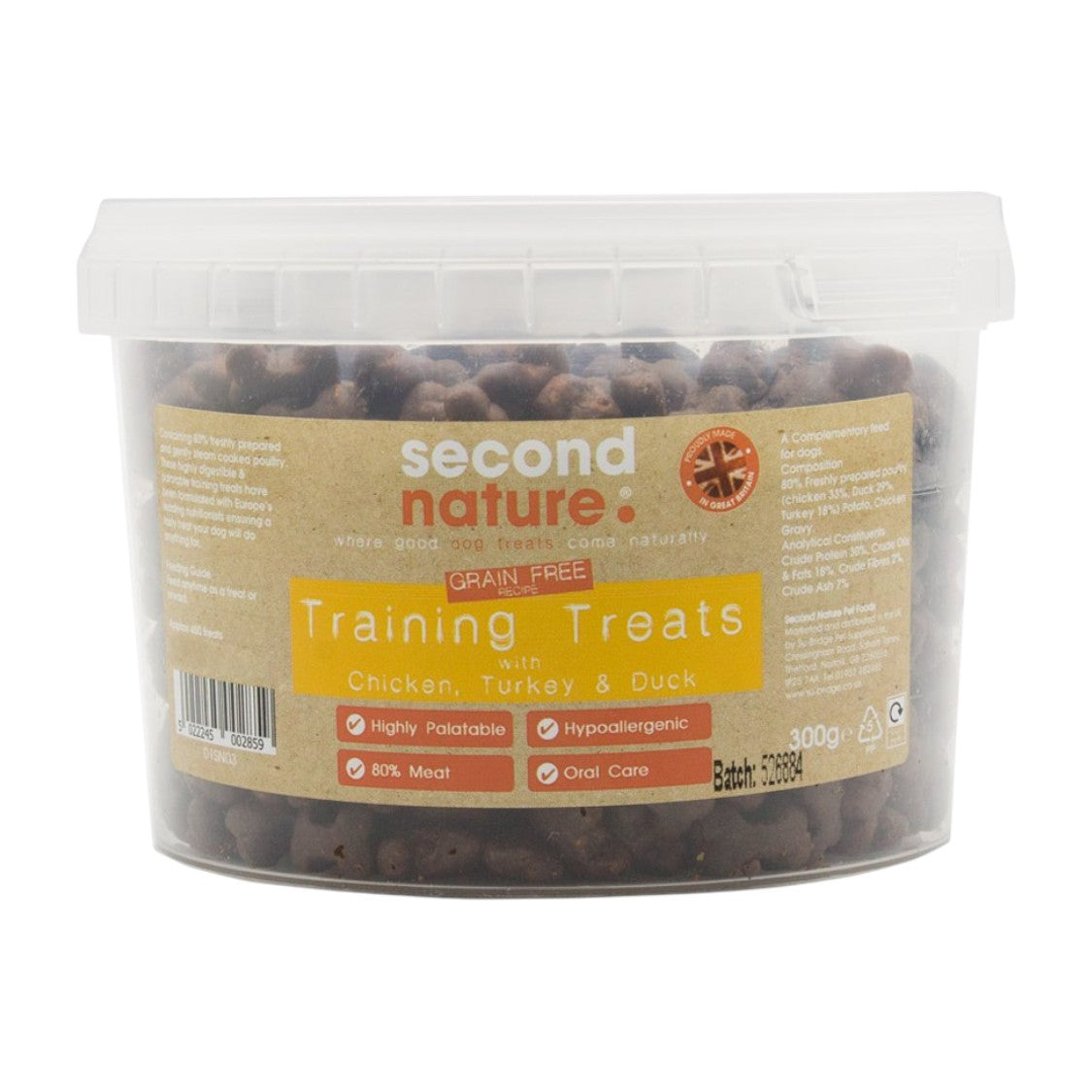 Su Bridge - Second Nature Grain Free Chicken Turkey & Duck Training Treats (300g)