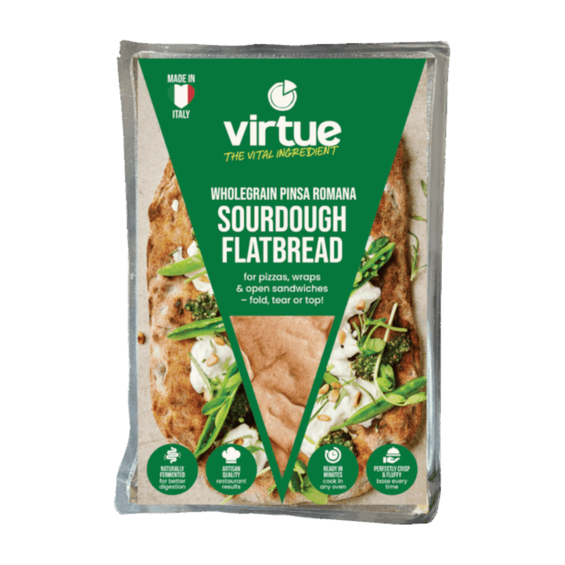 Virtue - Pinsa Romana Sourdough Ambient Wholegrain 1x230g